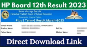 hpbose 12th result 2023 term 2